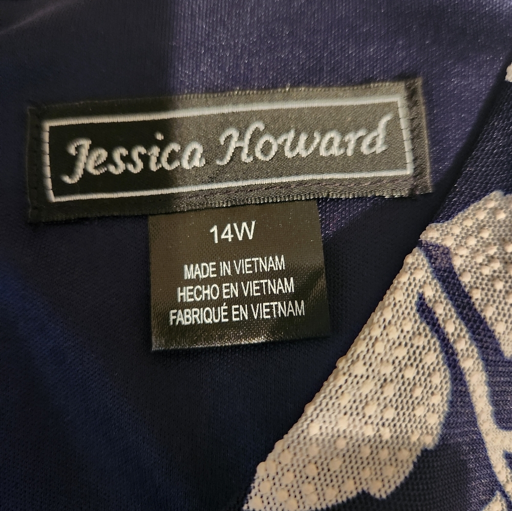 NWT Navy Floral Dress - Picture 6 of 9